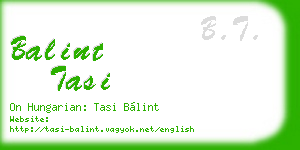 balint tasi business card